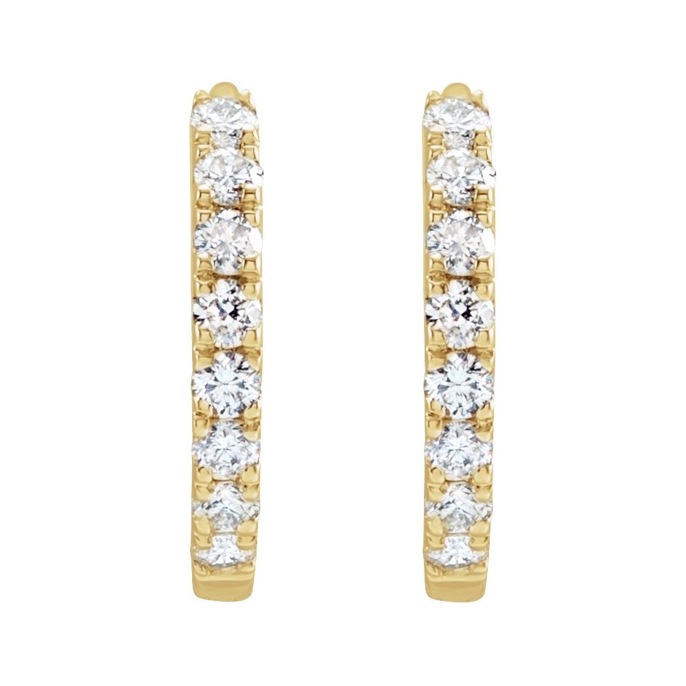 Pavé Huggies Diamond Pave Huggie Earrings