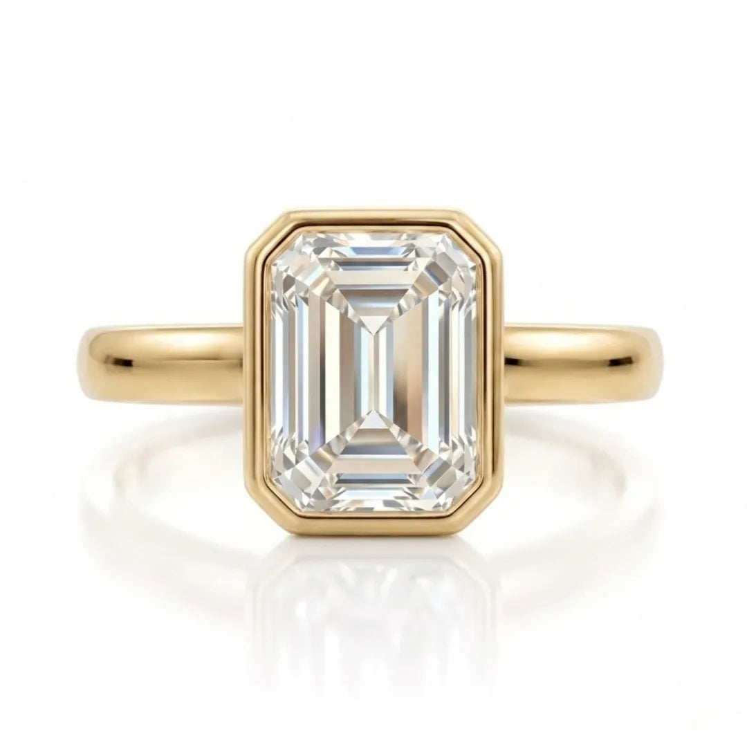 Bezel Diamond Ring in Gold