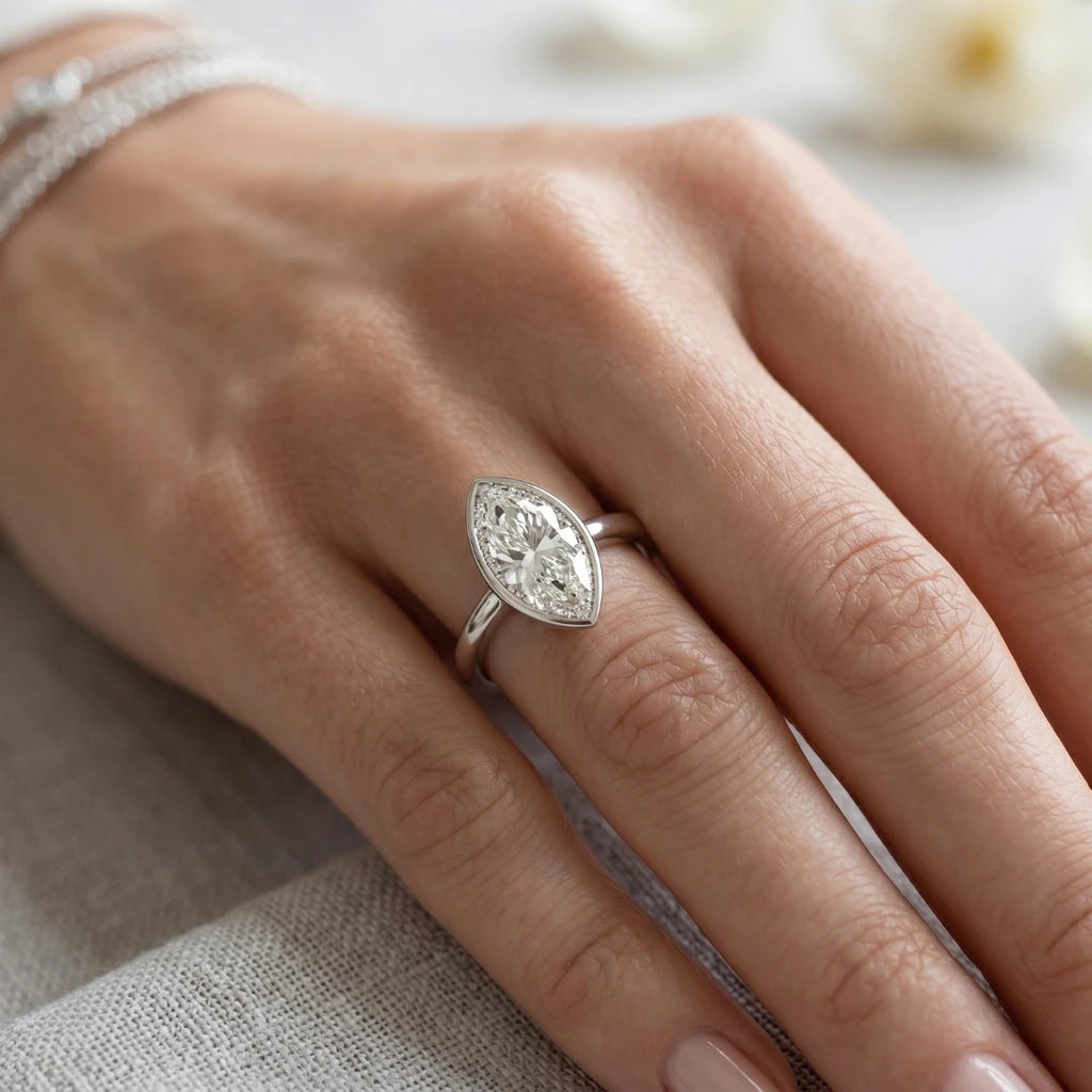 Bezel Diamond Ring in Gold
