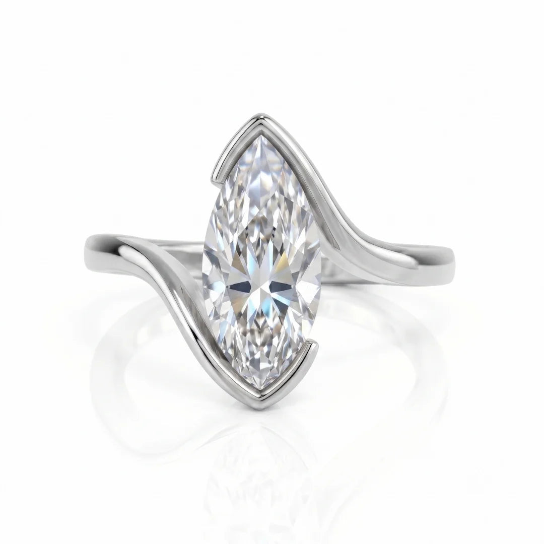 Classic Bezel Diamond Accent Ring