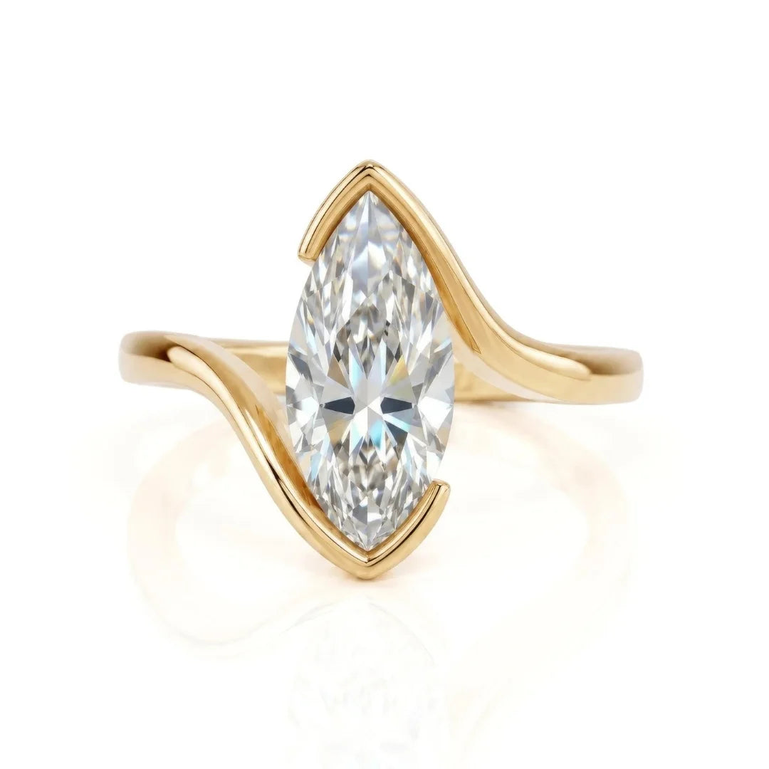 Classic Bezel Diamond Accent Ring
