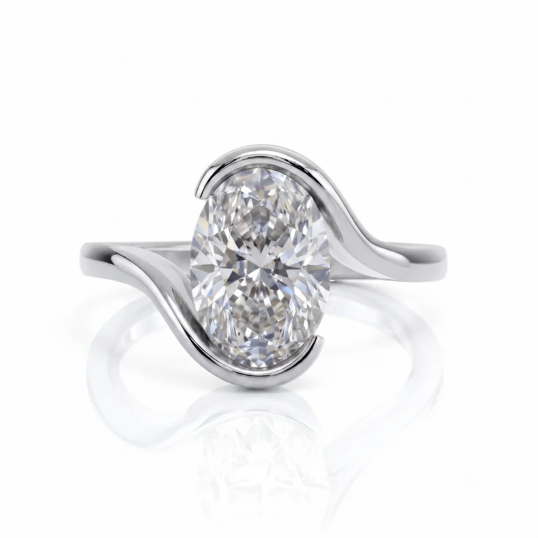 Classic Bezel Diamond Accent Ring