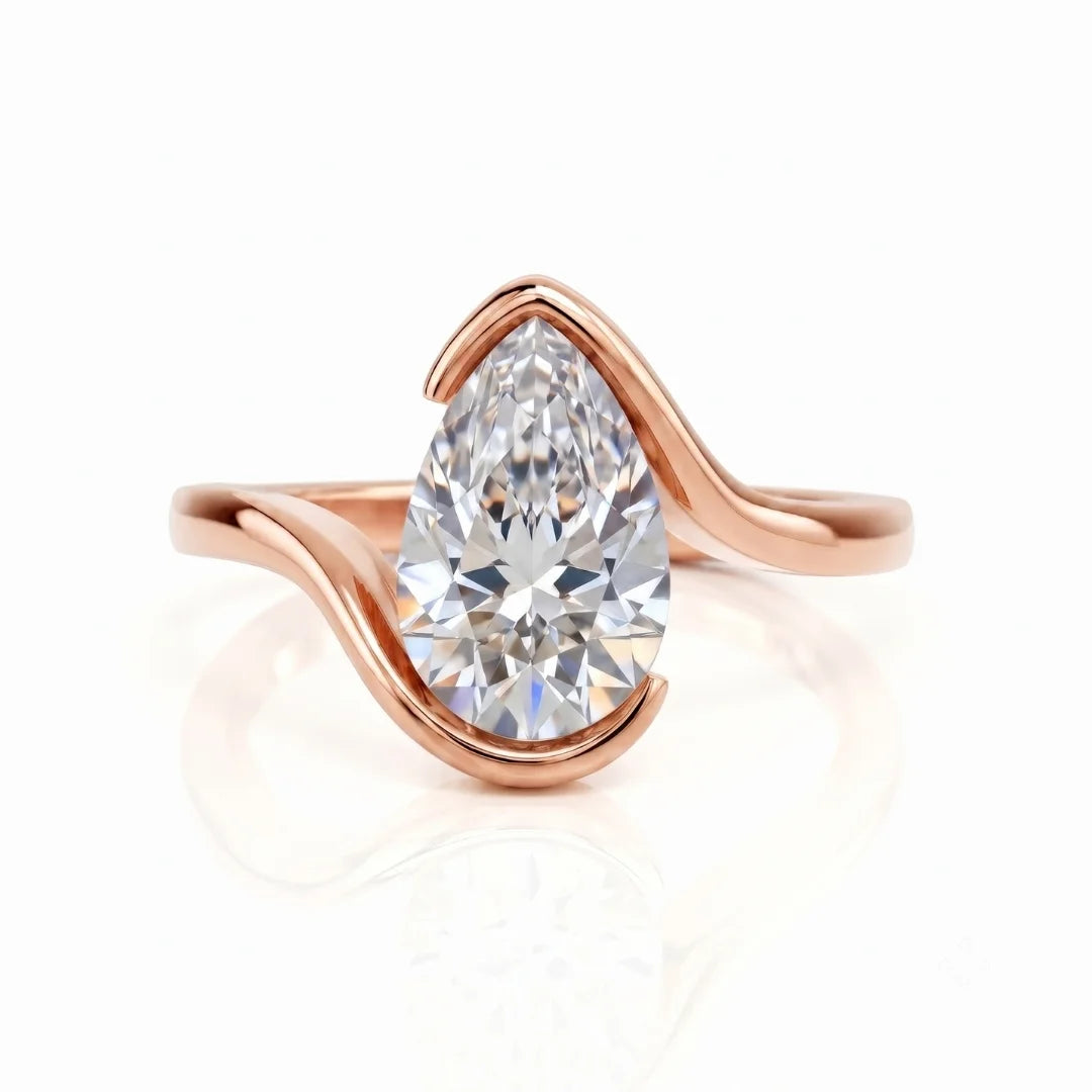 Classic Bezel Diamond Accent Ring