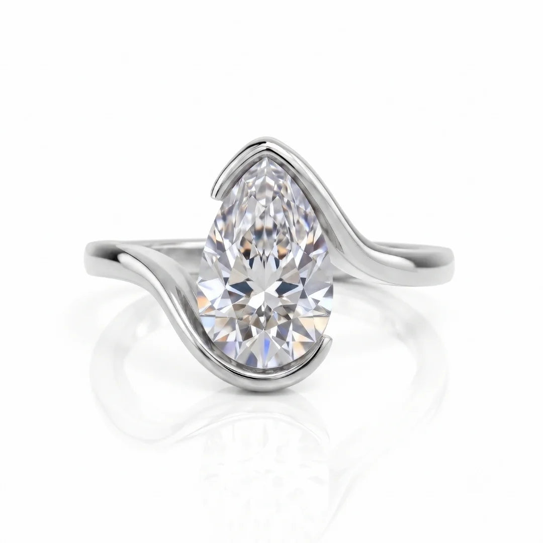 Classic Bezel Diamond Accent Ring