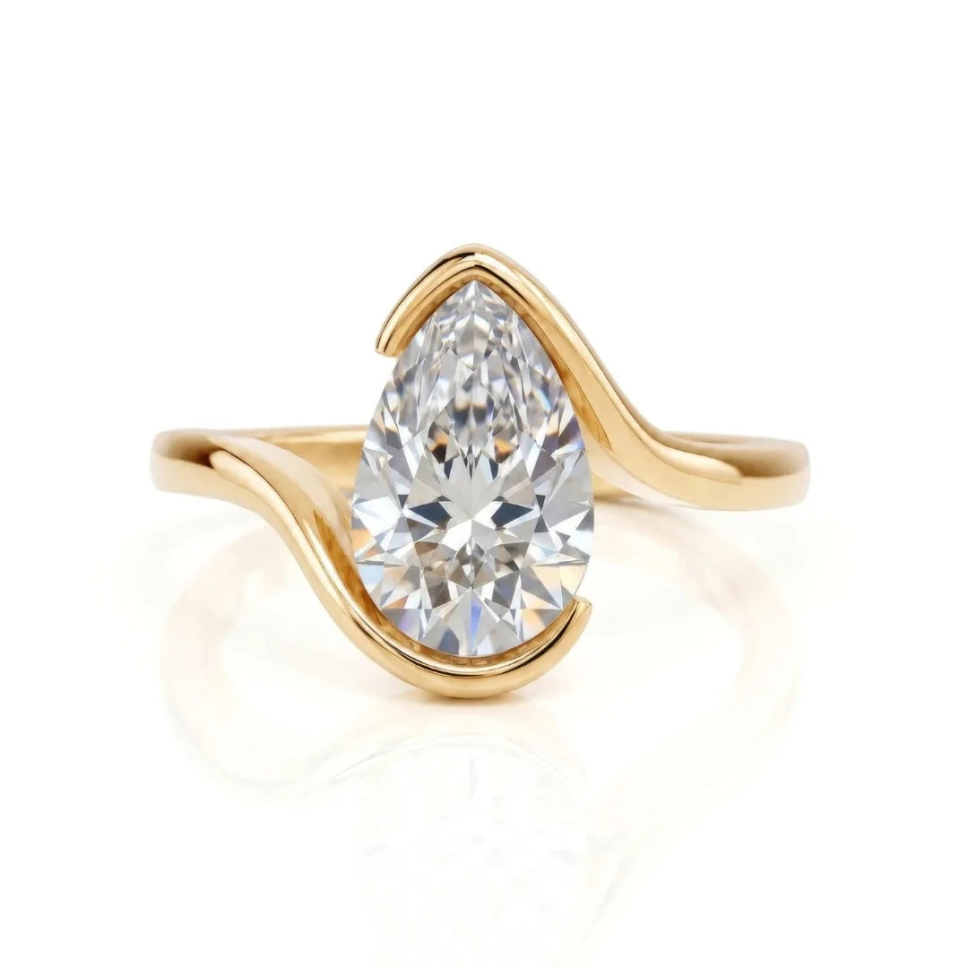 Classic Bezel Diamond Accent Ring