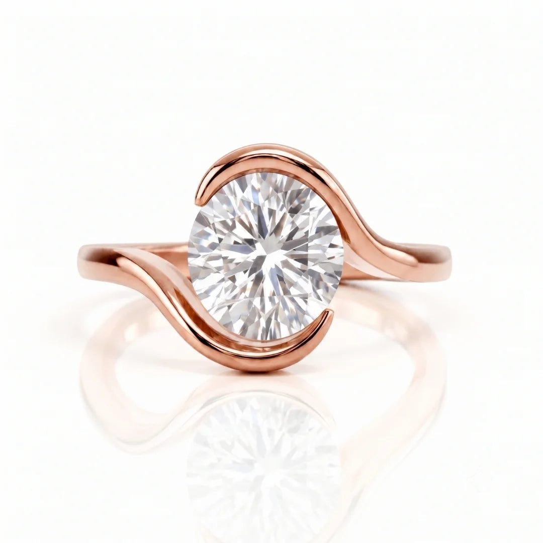 Classic Bezel Diamond Accent Ring