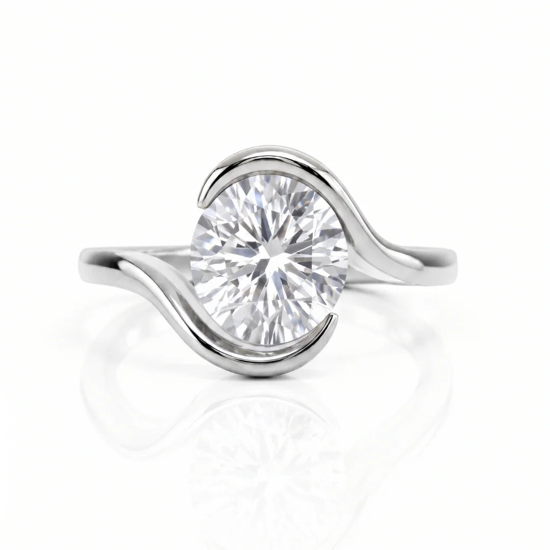 Classic Bezel Diamond Accent Ring