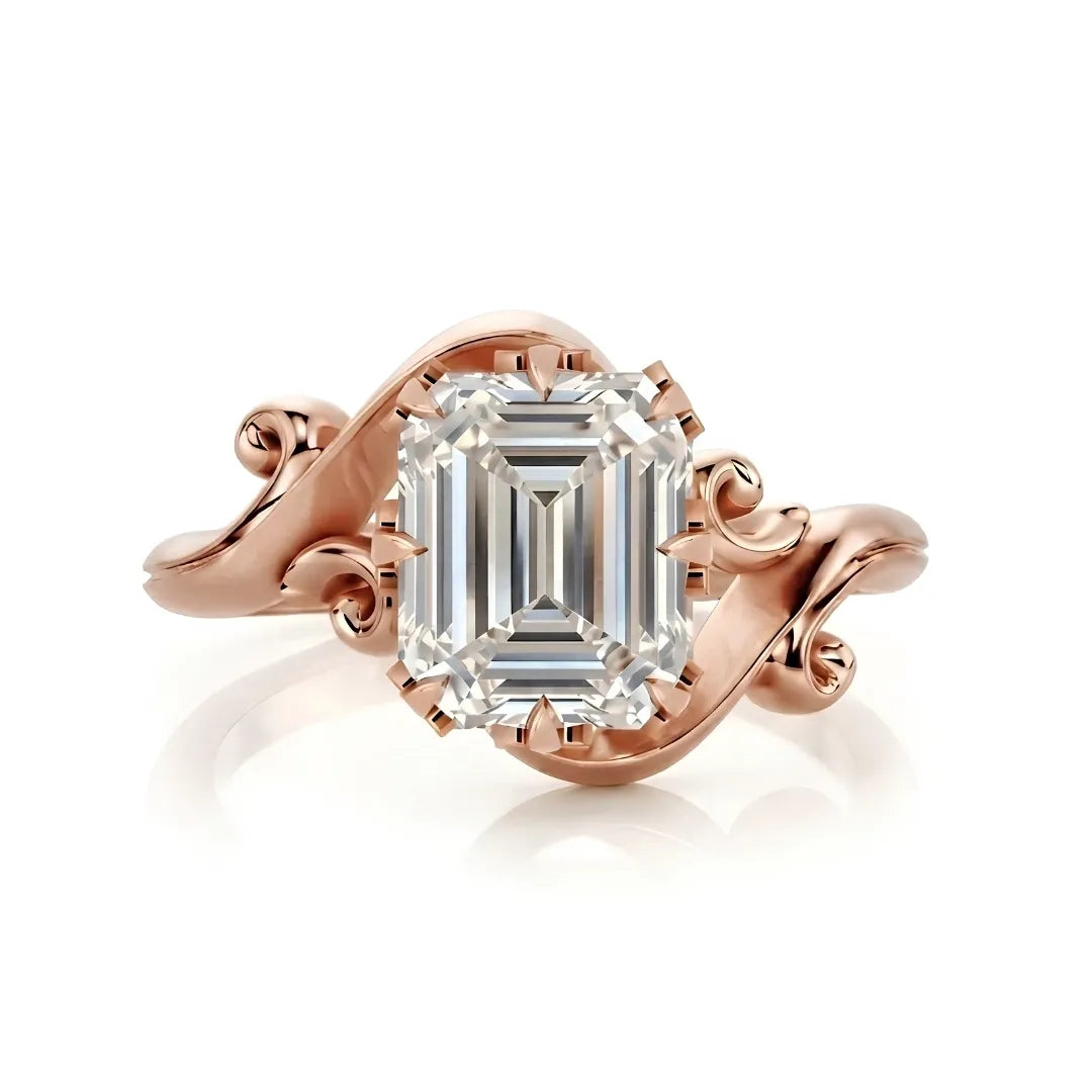 Timeless Wave Diamond Engagement Ring