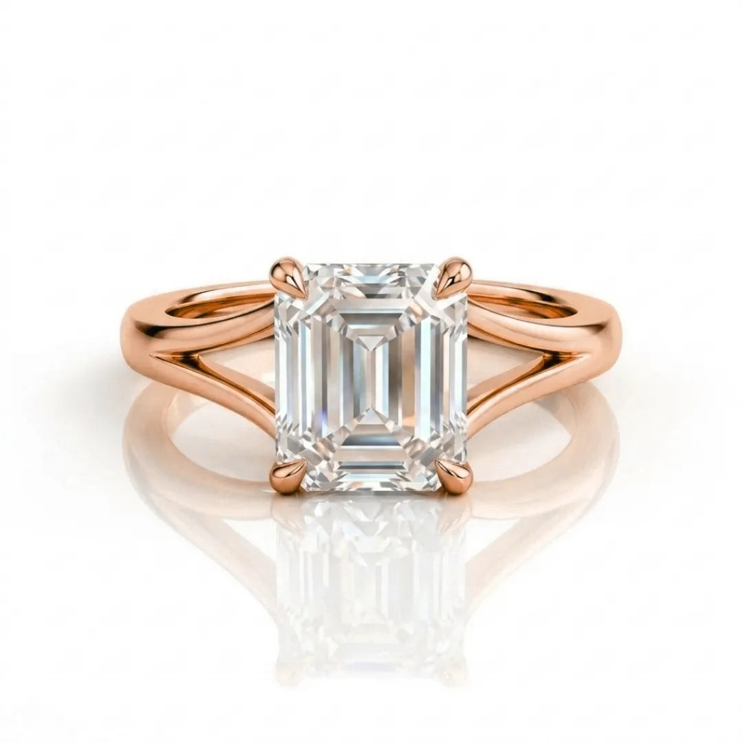 Split-Shank Hidden Halo Ring