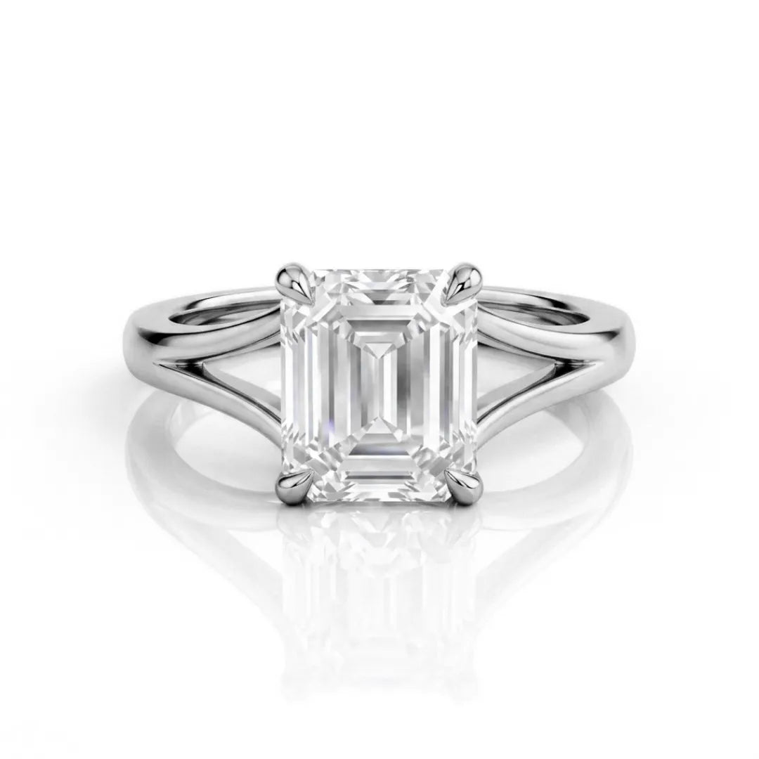 Split-Shank Hidden Halo Ring