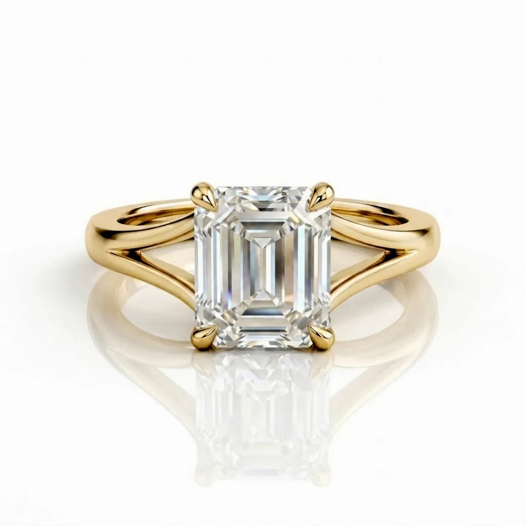 Split-Shank Hidden Halo Ring