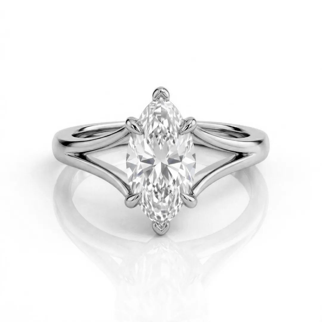 Split-Shank Hidden Halo Ring