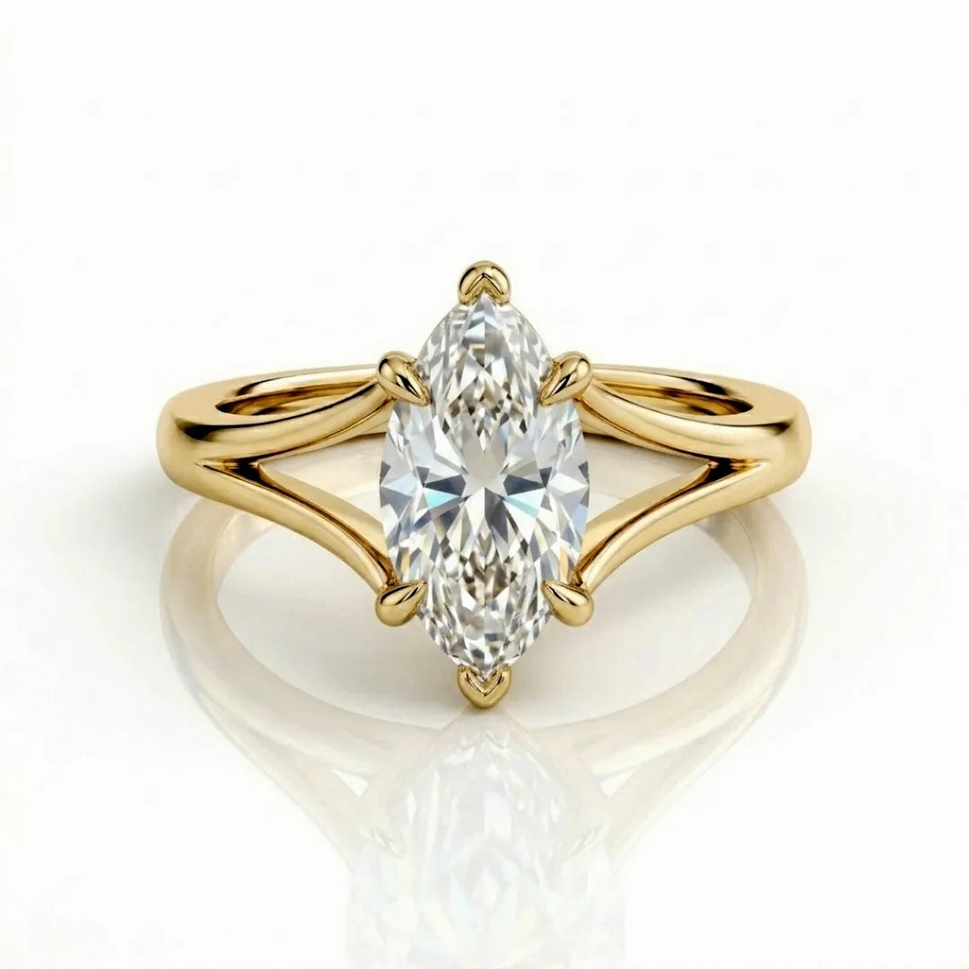 Split-Shank Hidden Halo Ring