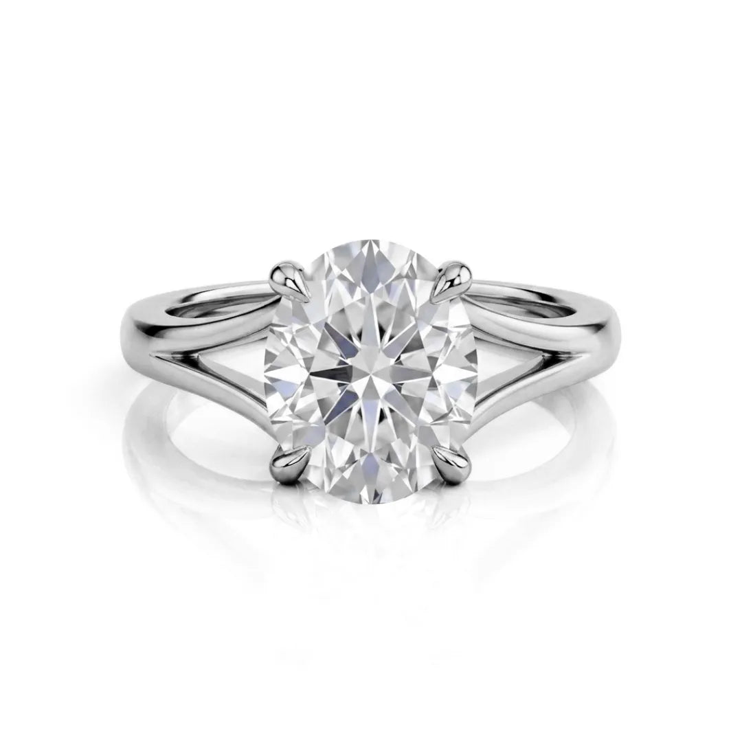 Split-Shank Hidden Halo Ring