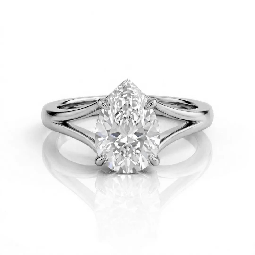 Split-Shank Hidden Halo Ring