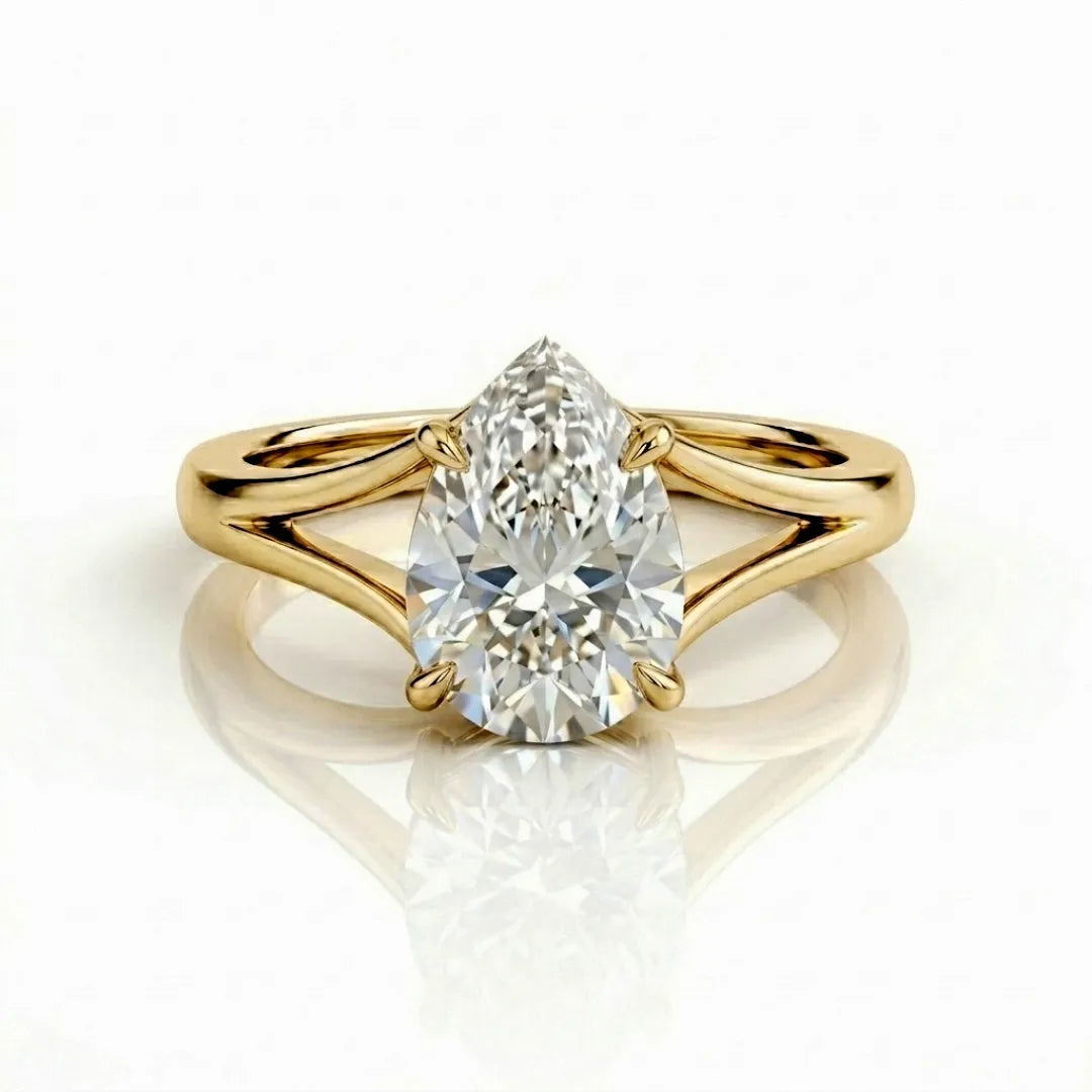 Split-Shank Hidden Halo Ring