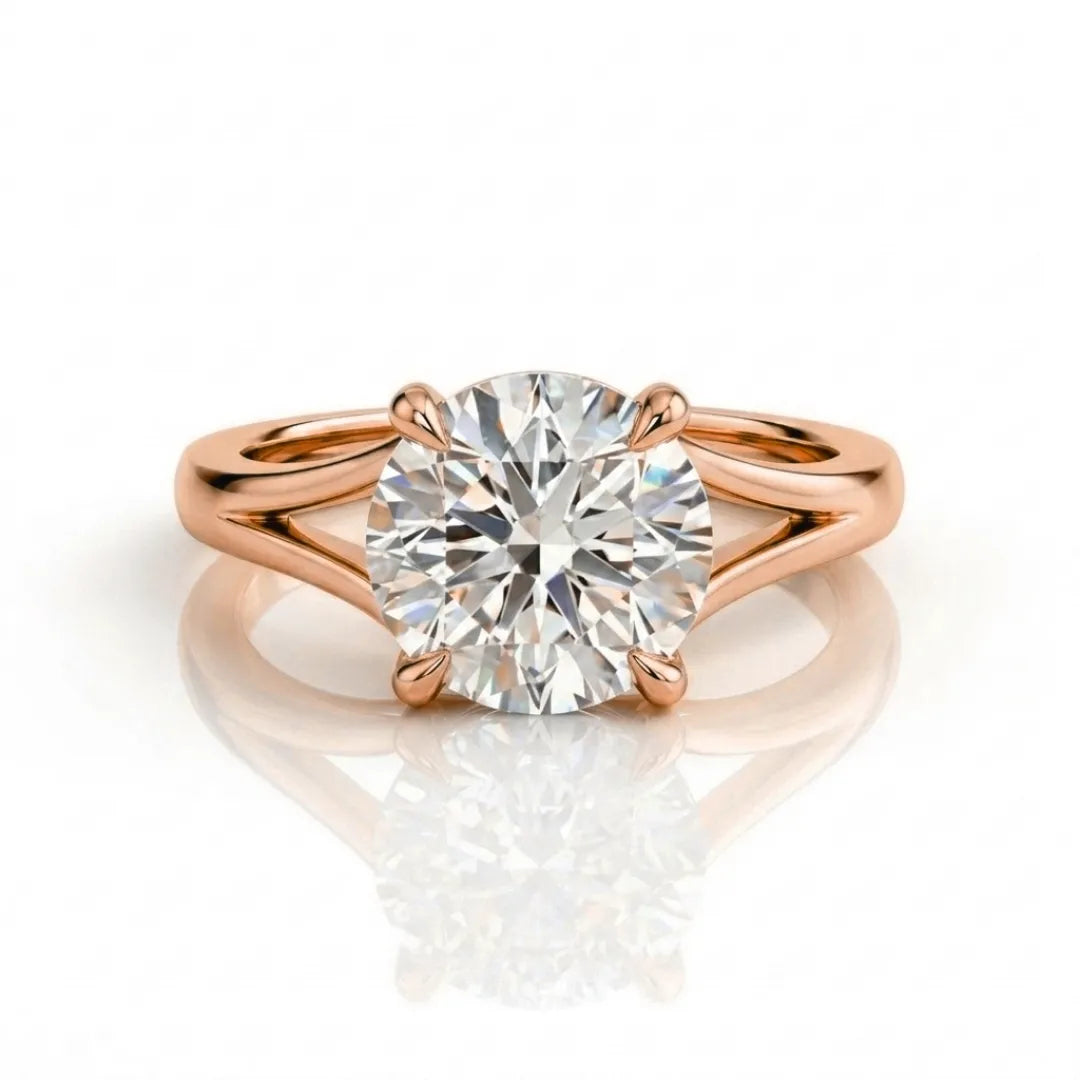 Split-Shank Hidden Halo Ring