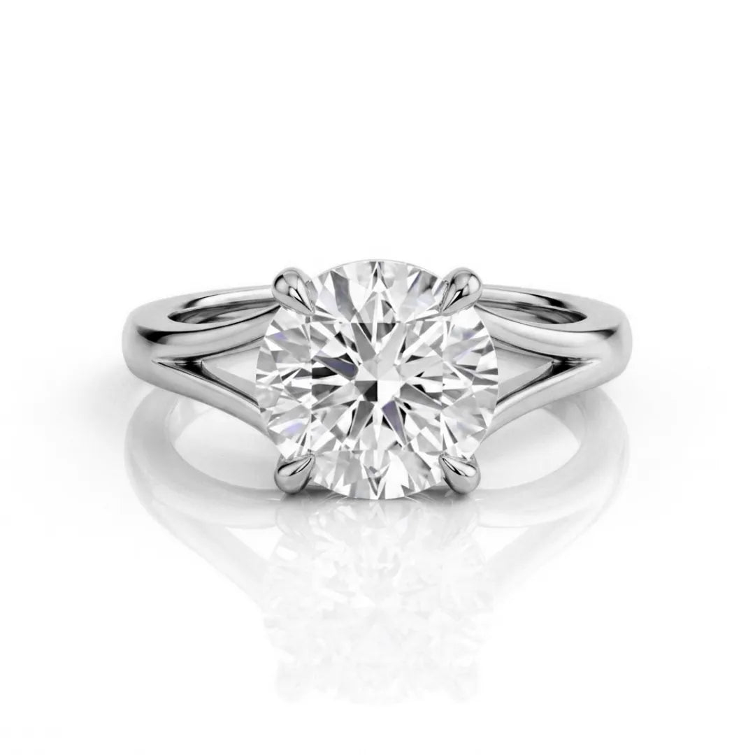 Split-Shank Hidden Halo Ring
