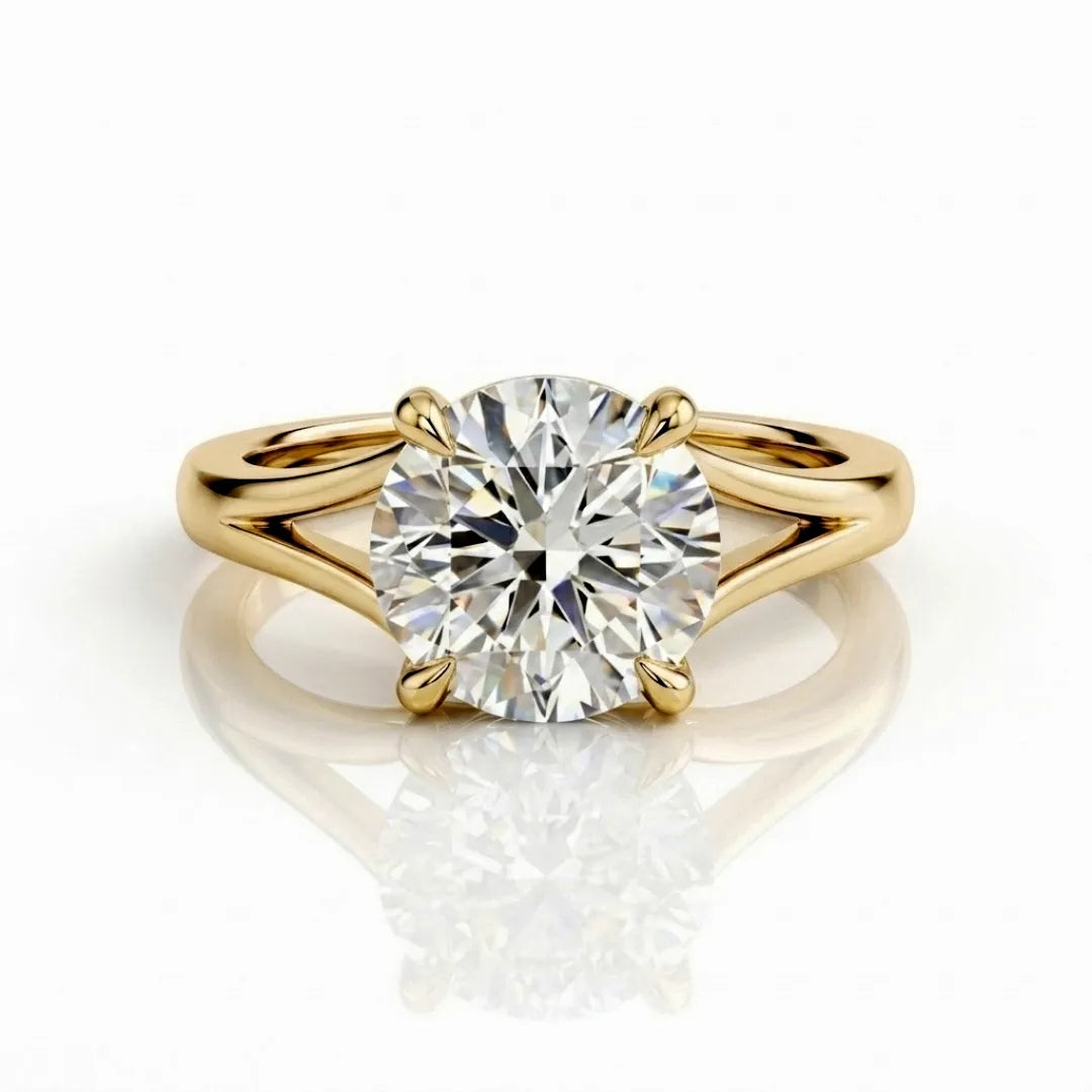 Split-Shank Hidden Halo Ring