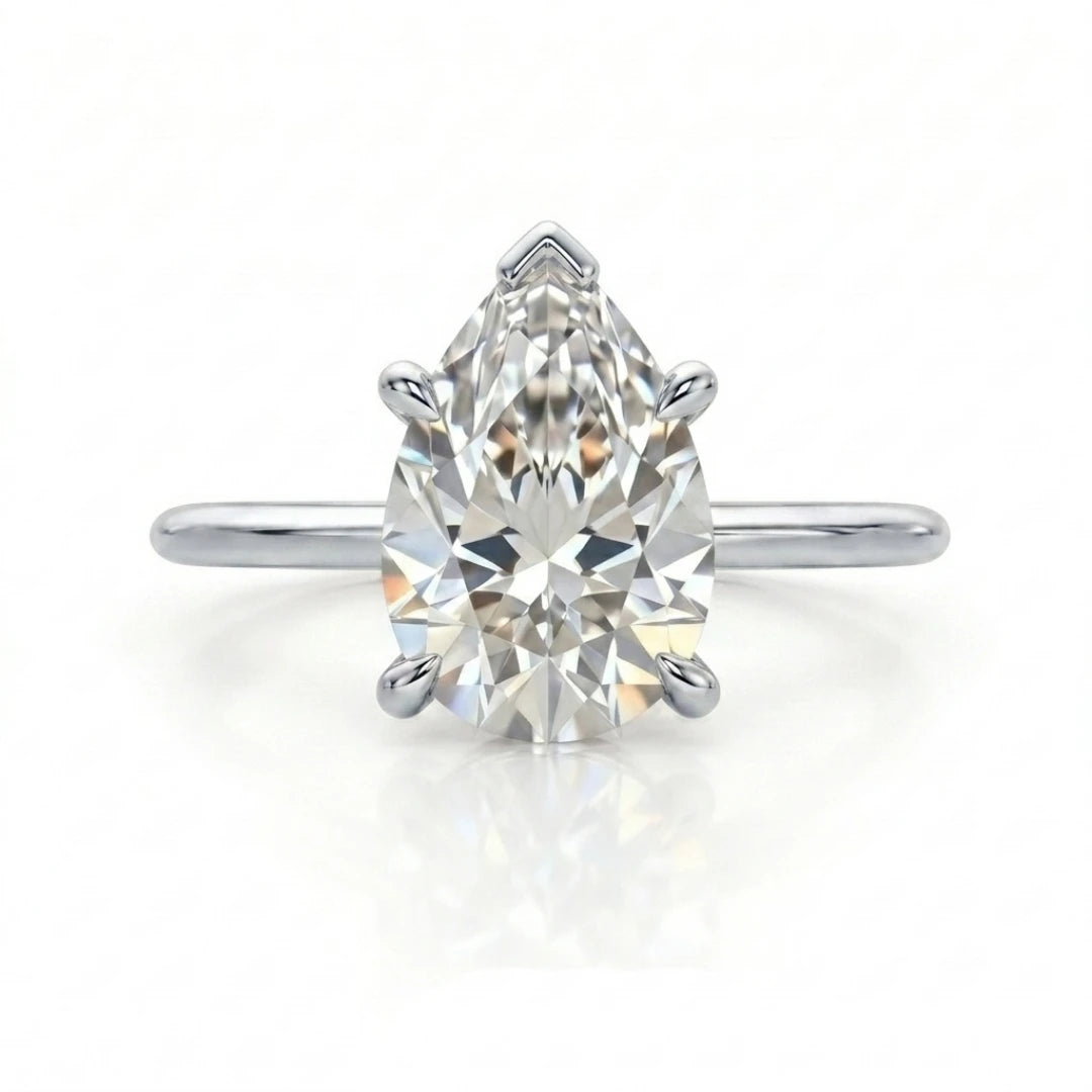 Classic Marquise Diamond Solitaire Ring