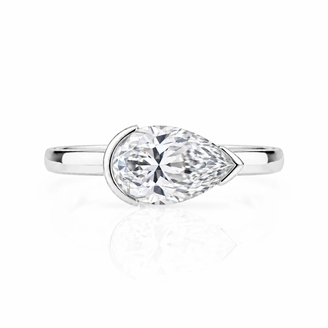Classic Pavé Halo Diamond Engagement Ring