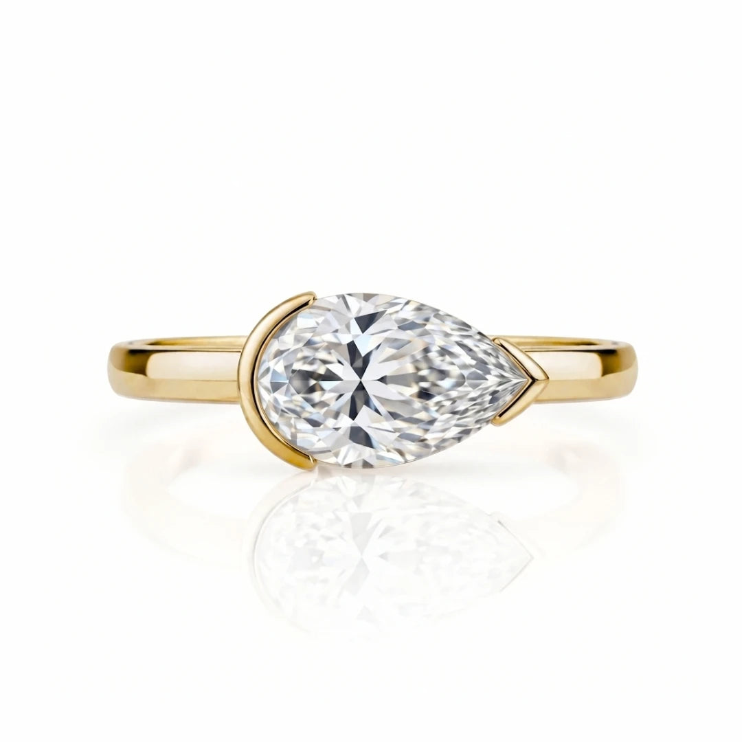 Classic Pavé Halo Diamond Engagement Ring