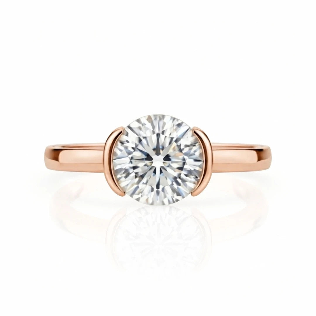 Classic Pavé Halo Diamond Engagement Ring