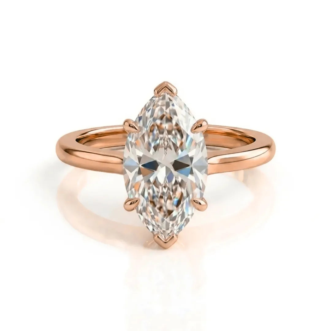 Hidden Pavé Halo Solitaire Ring