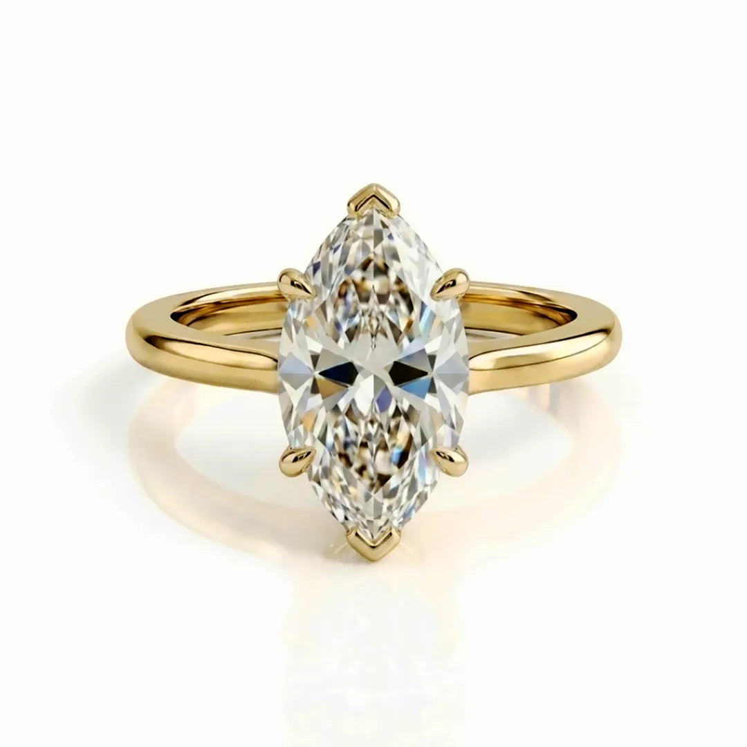 Hidden Pavé Halo Solitaire Ring