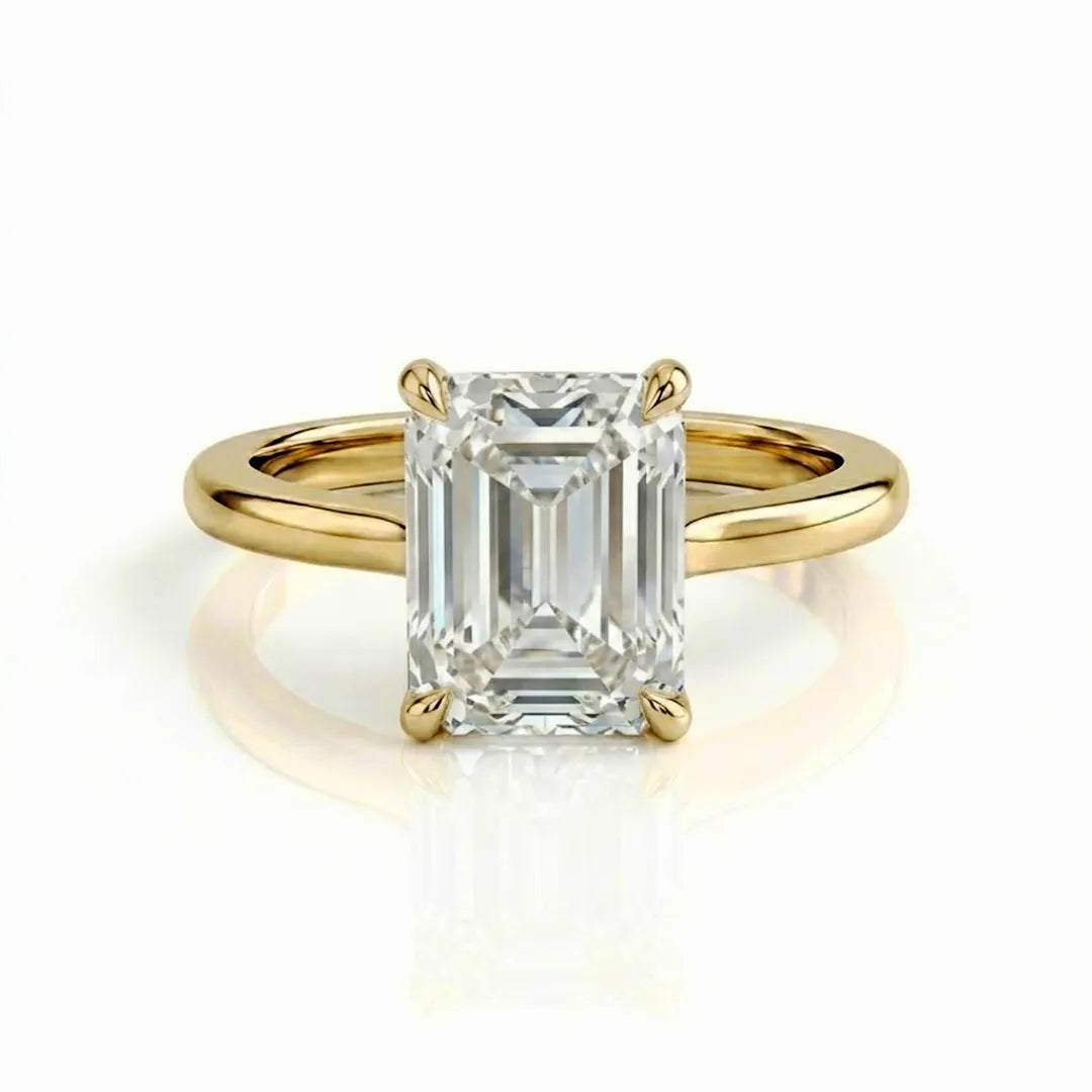 Hidden Halo Claw Solitaire Ring