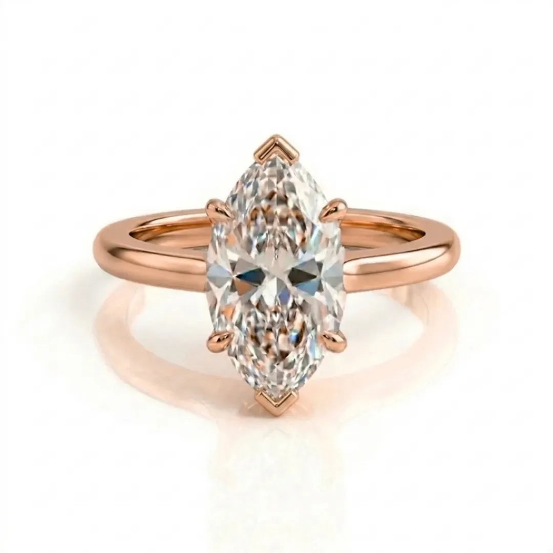Hidden Halo Claw Solitaire Ring