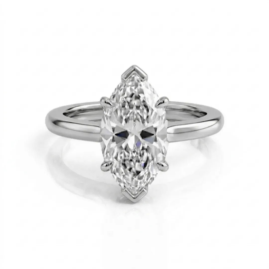 Hidden Halo Claw Solitaire Ring
