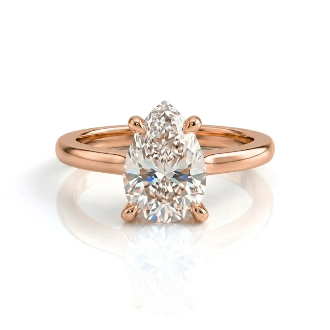 Hidden Halo Claw Solitaire Ring