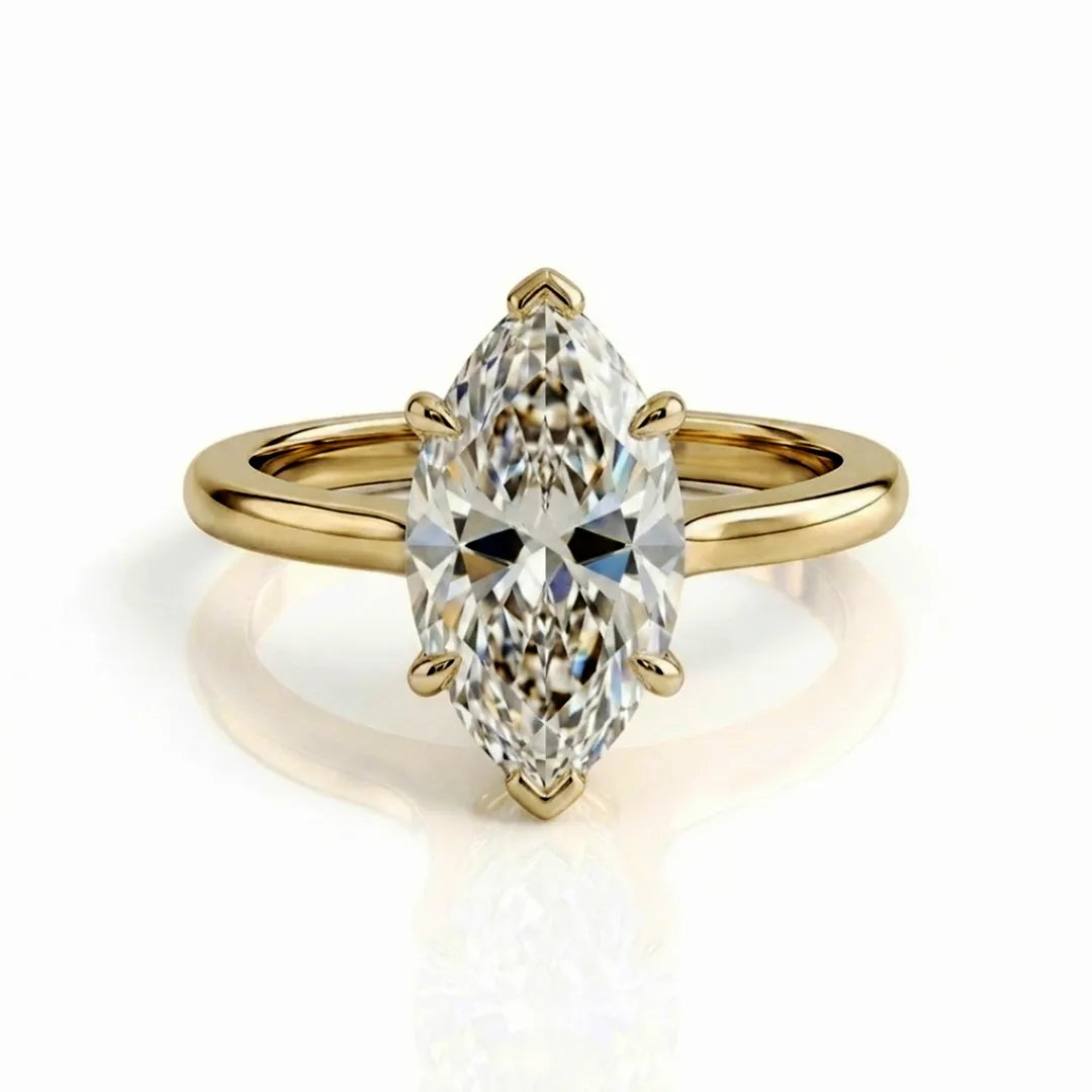 Hidden Pavé Solitaire Ring