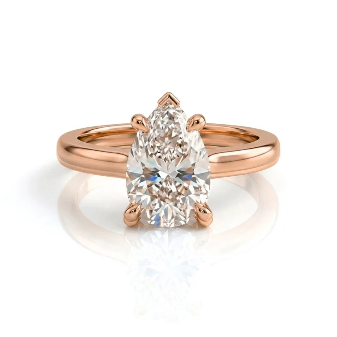Hidden Pavé Solitaire Ring