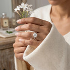 Hidden Pavé Solitaire Ring