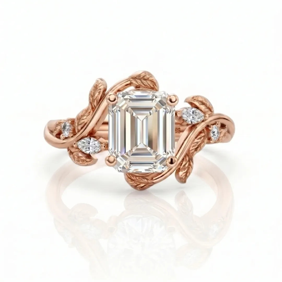 Nature-Inspired Vine Diamond Engagement Ring