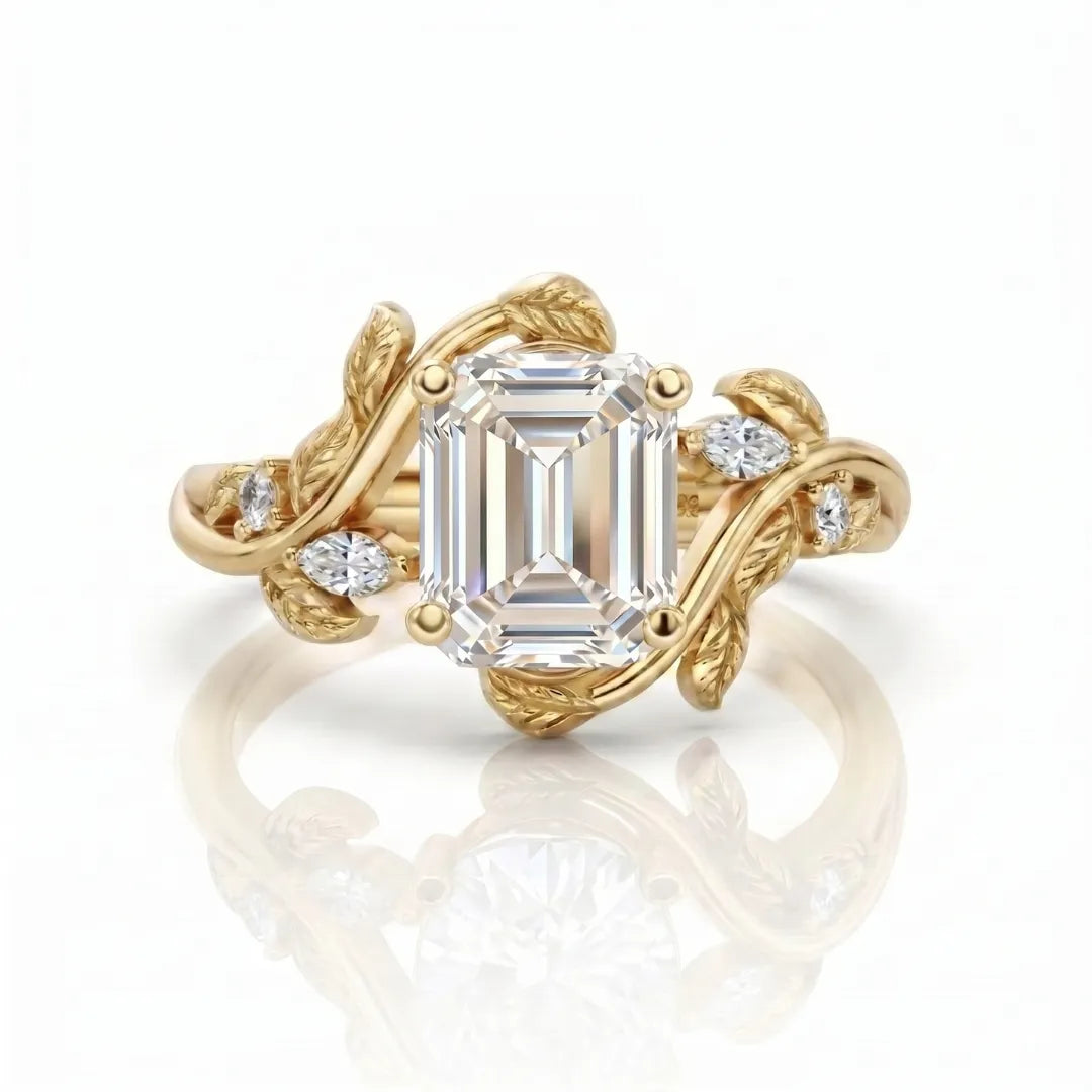 Nature-Inspired Vine Diamond Engagement Ring
