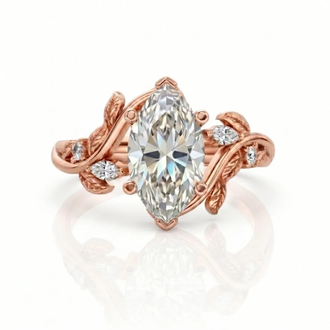 Nature-Inspired Vine Diamond Engagement Ring