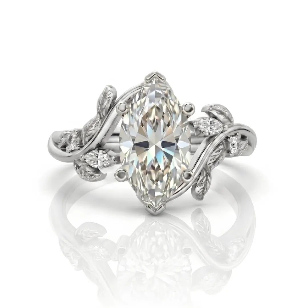 Nature-Inspired Vine Diamond Engagement Ring
