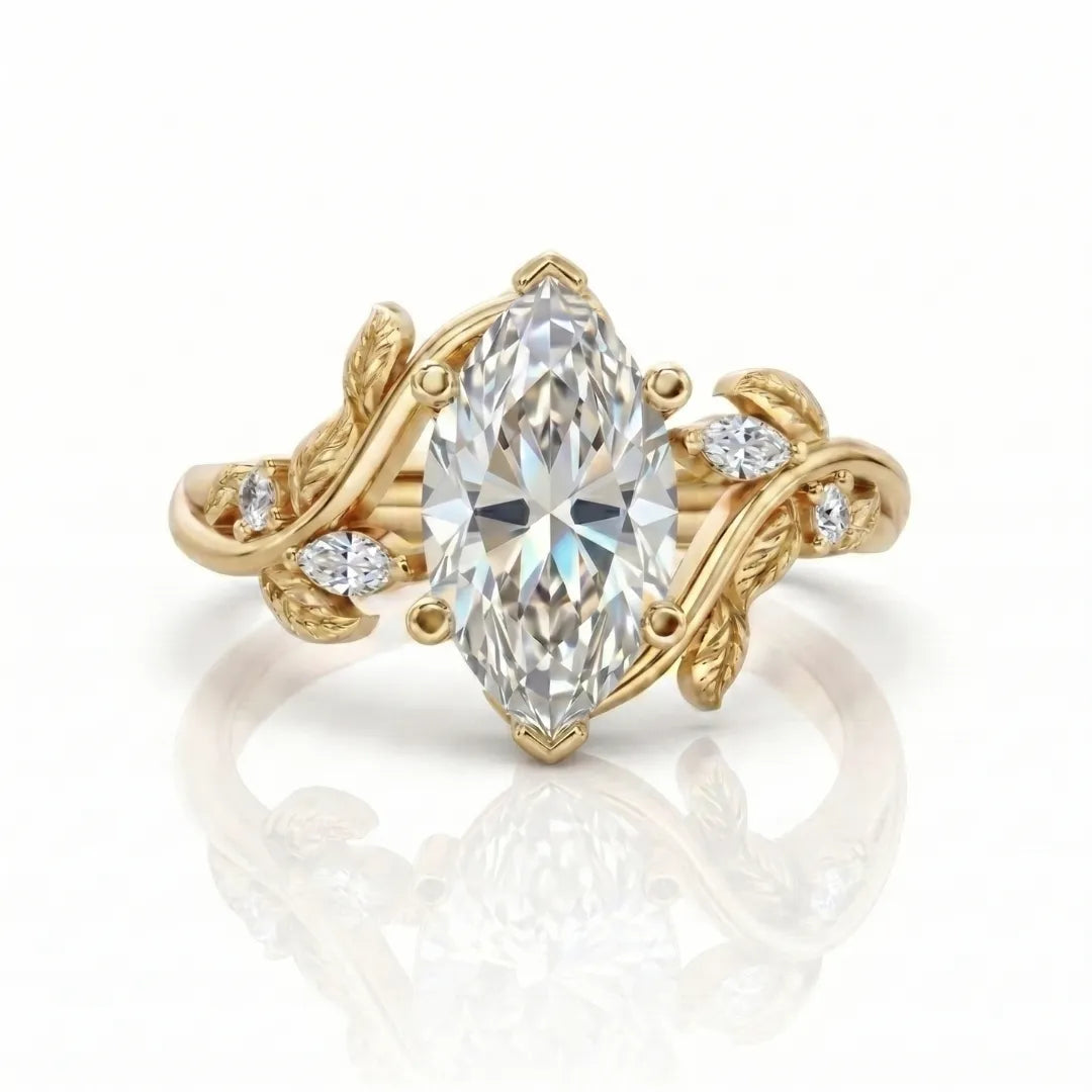 Nature-Inspired Vine Diamond Engagement Ring