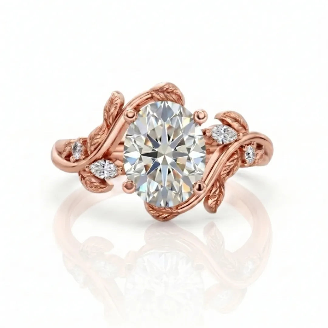 Nature-Inspired Vine Diamond Engagement Ring