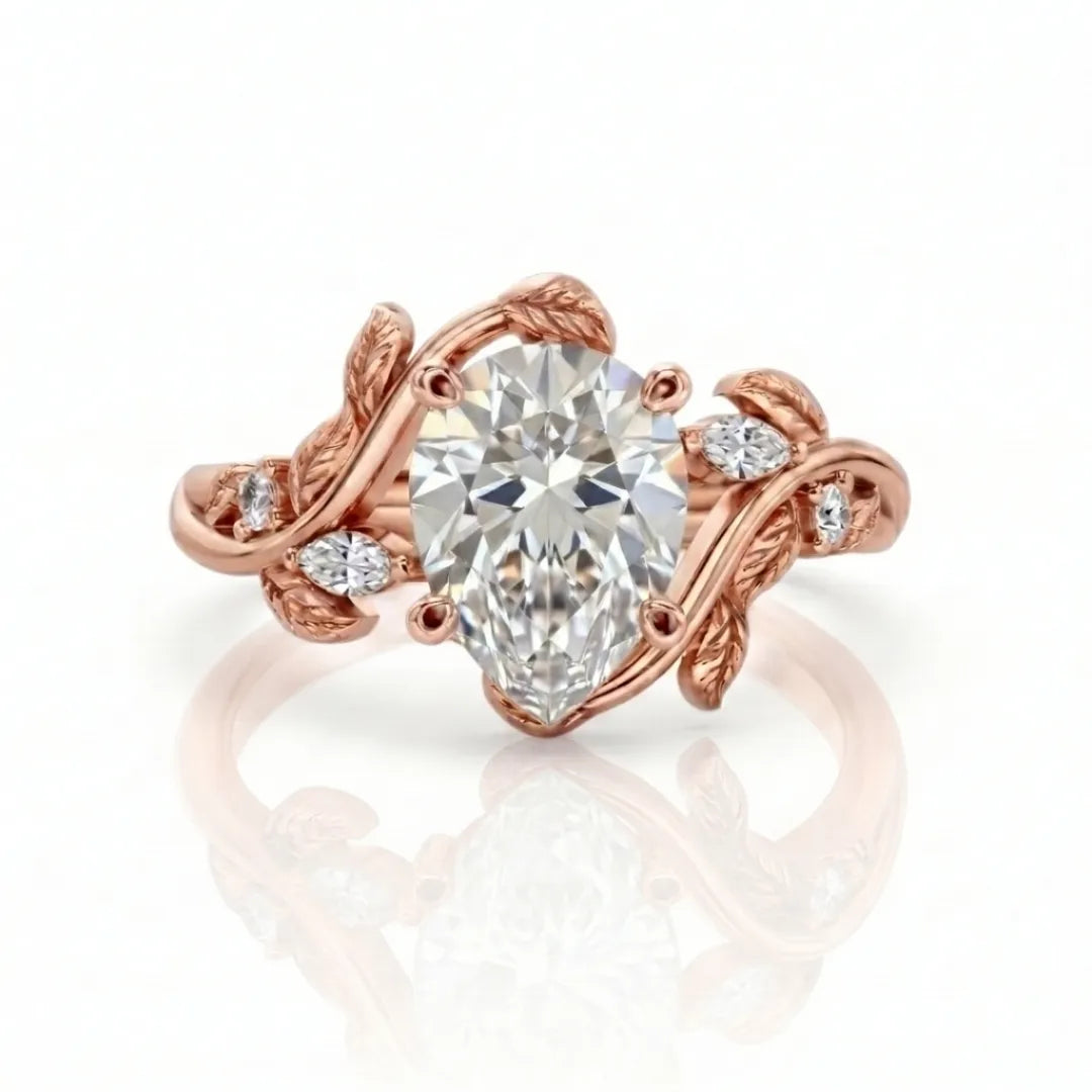 Nature-Inspired Vine Diamond Engagement Ring