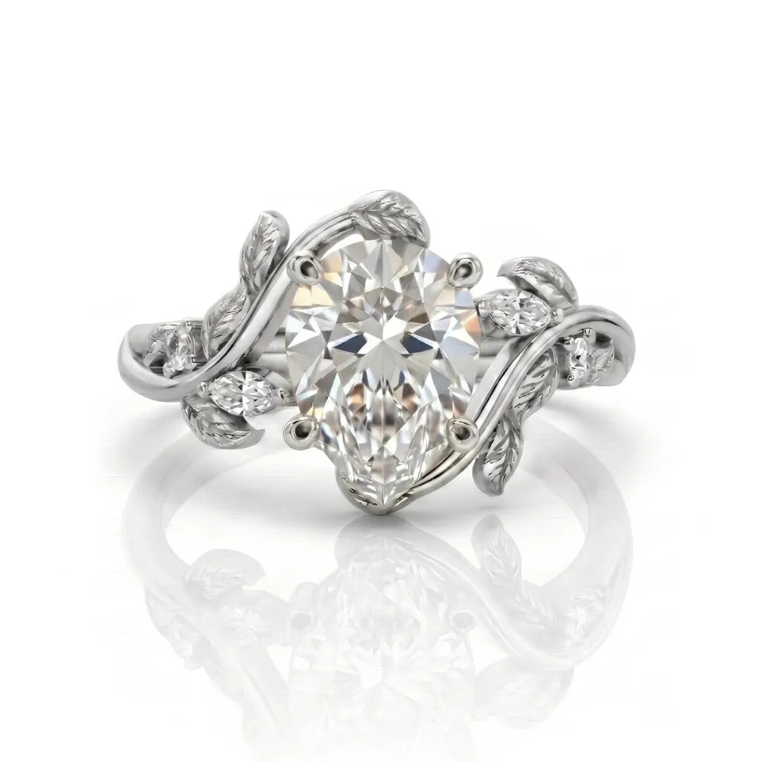 Nature-Inspired Vine Diamond Engagement Ring