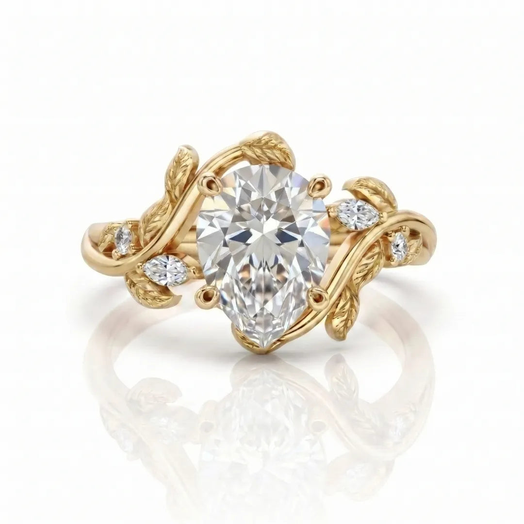 Nature-Inspired Vine Diamond Engagement Ring