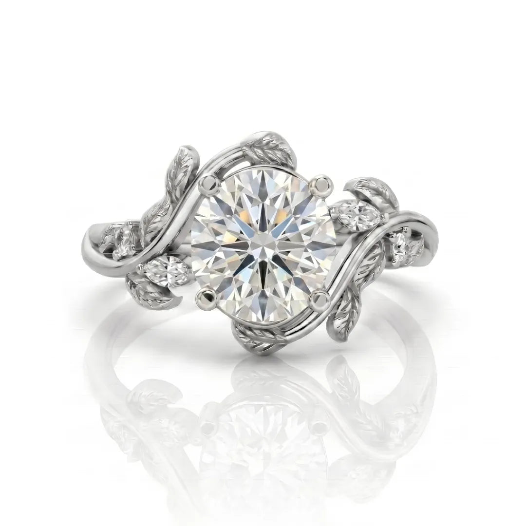 Nature-Inspired Vine Diamond Engagement Ring