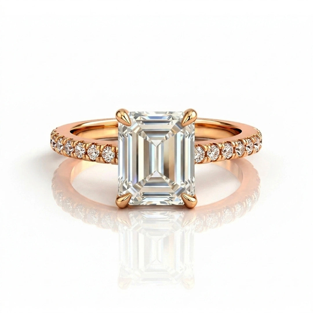 Hidden Halo Split-Shank Engagement Ring