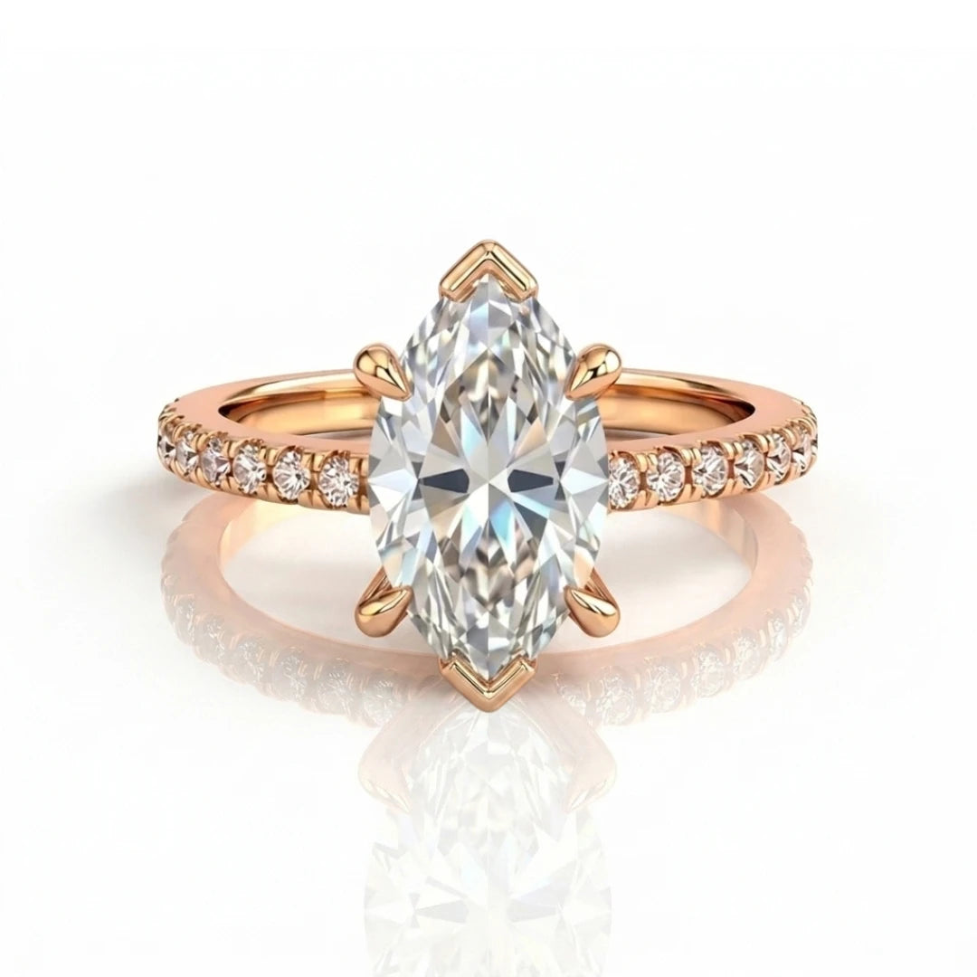 Hidden Halo Split-Shank Engagement Ring