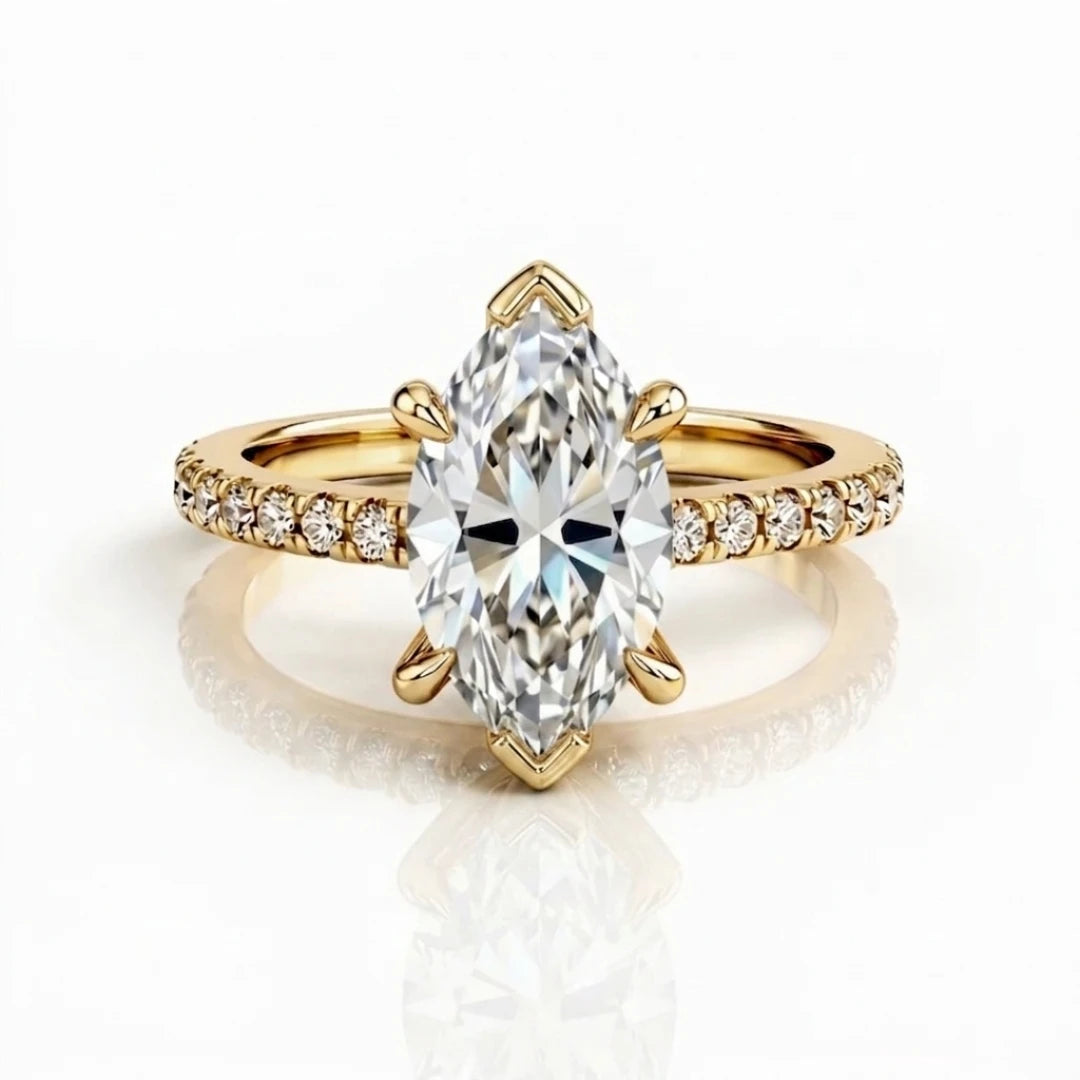 Hidden Halo Split-Shank Engagement Ring