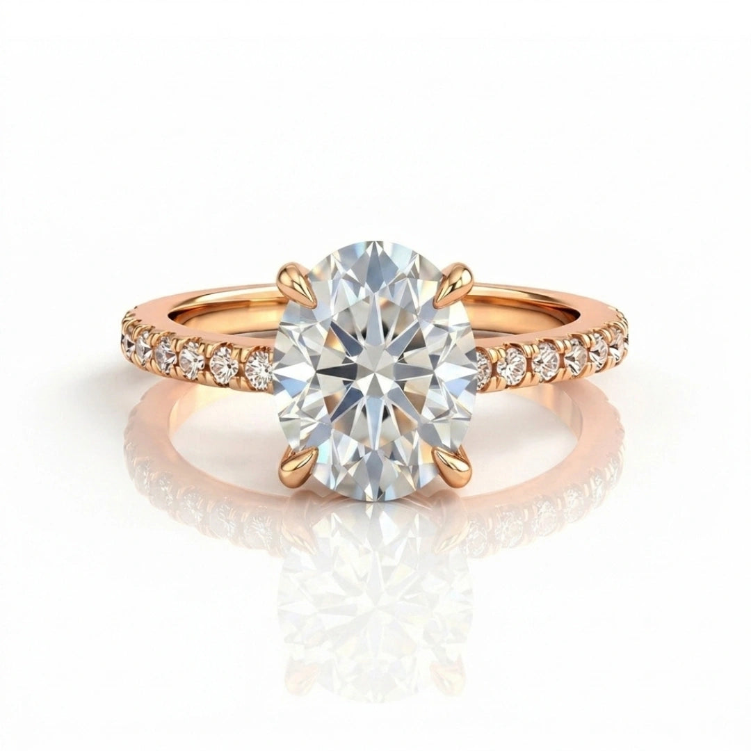 Hidden Halo Split-Shank Engagement Ring